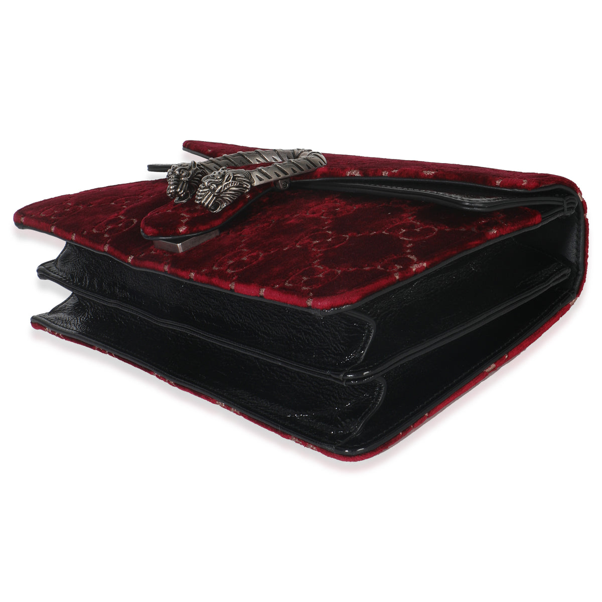 Red Cipria GG Velvet Medium Dionysus Bag