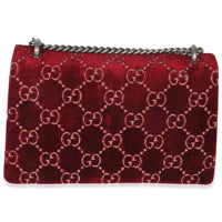 Red Cipria GG Velvet Medium Dionysus Bag