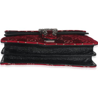 Red Cipria GG Velvet Medium Dionysus Bag