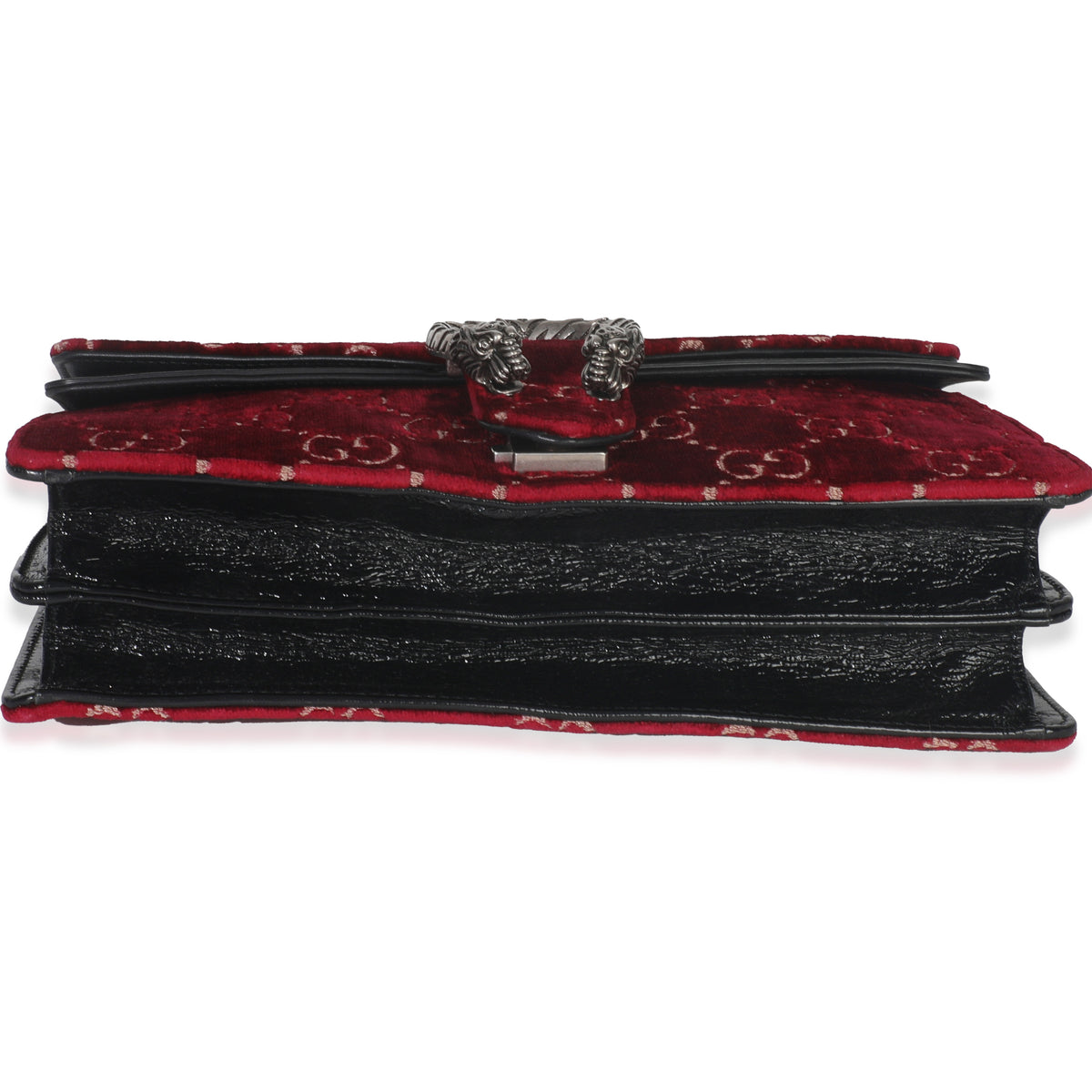 Red Cipria GG Velvet Medium Dionysus Bag