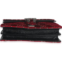 Red Cipria GG Velvet Medium Dionysus Bag