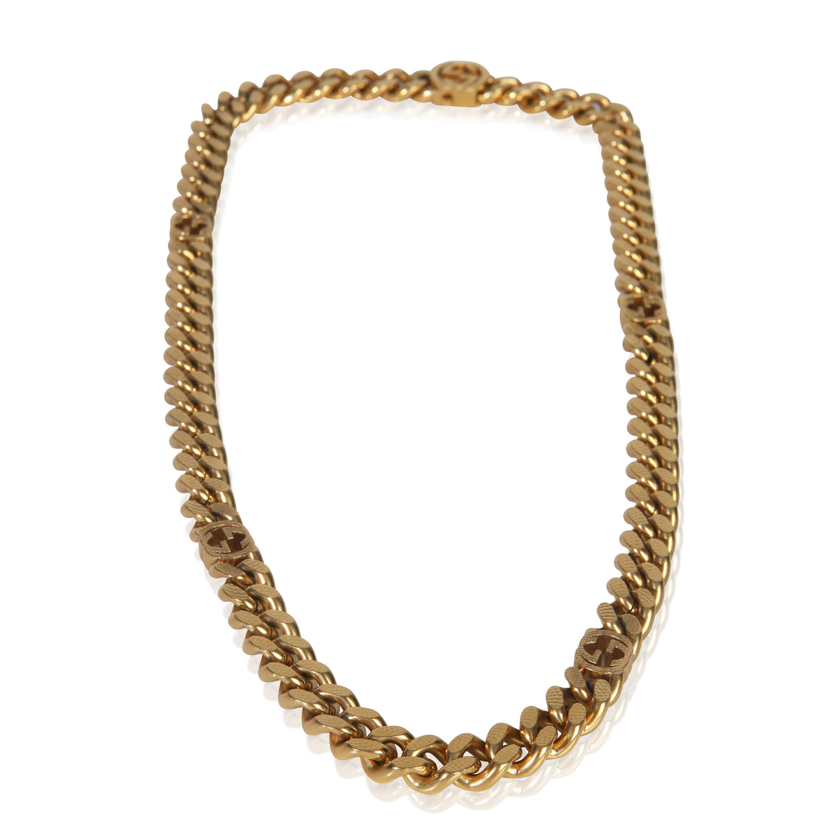 Gold-Plated  Interlocking GG Necklace