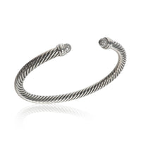 Sterling Silver Diamond Cable Classic Bracelet