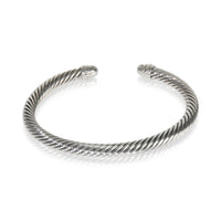 Sterling Silver Diamond Cable Classic Bracelet
