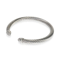 Sterling Silver Diamond Cable Classic Bracelet