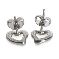 Platinum Diamond Elsa Peretti Open Heart Earrings