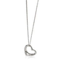 Platinum Diamond Elsa Peretti Open Heart Pendant