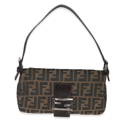 Fendi Vintage Tobacco Zucca Canvas Medium Baguette Handbag id