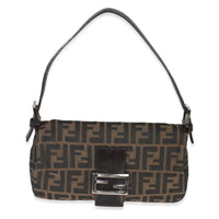 Fendi Vintage Tobacco Zucca Canvas Medium Baguette Handbag id