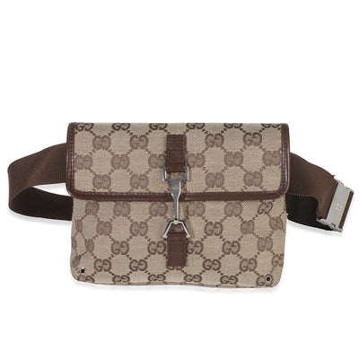 Vintage Beige GG Canvas Waist Belt Bag