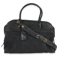 Black Tessuto Quilted Nylon Impunturato Bauletto