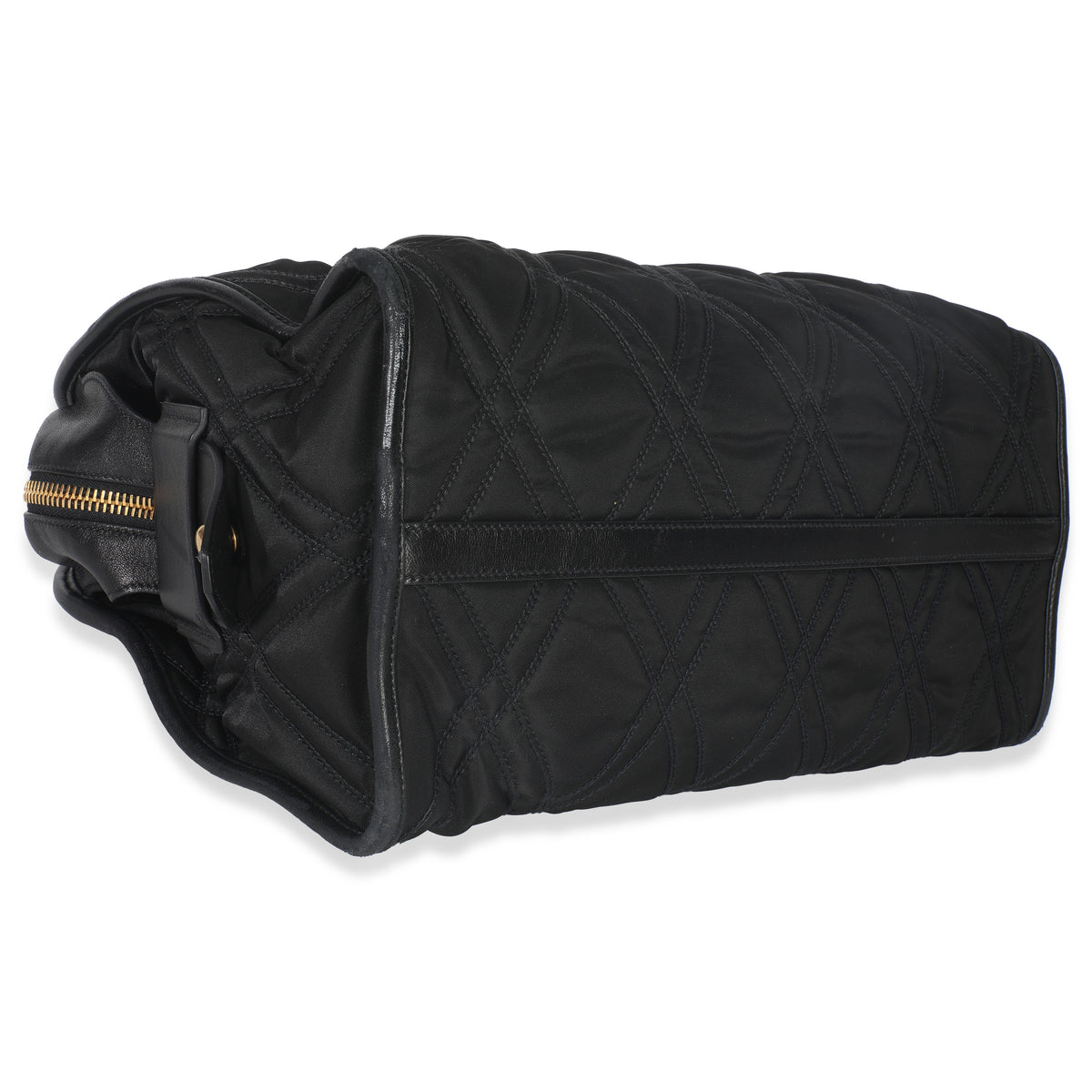 Black Tessuto Quilted Nylon Impunturato Bauletto