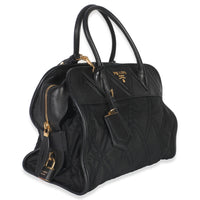 Black Tessuto Quilted Nylon Impunturato Bauletto