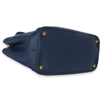 Blue Saffiano Galleria Lux Medium Double Zip Tote