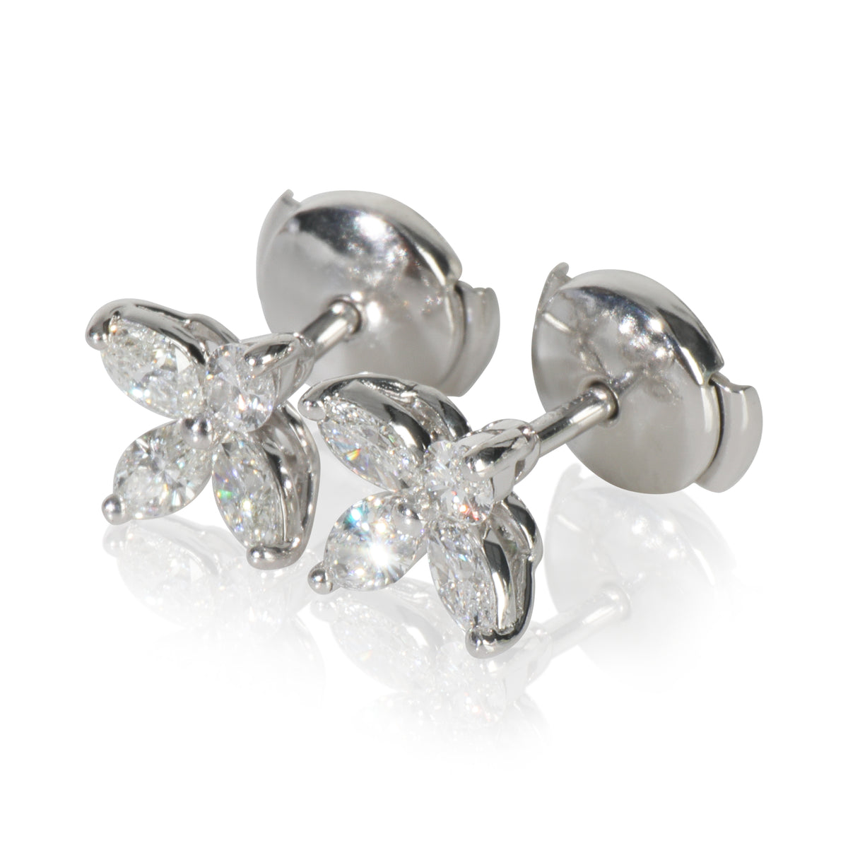 Platinum Diamond Small Model Victoria Earrings