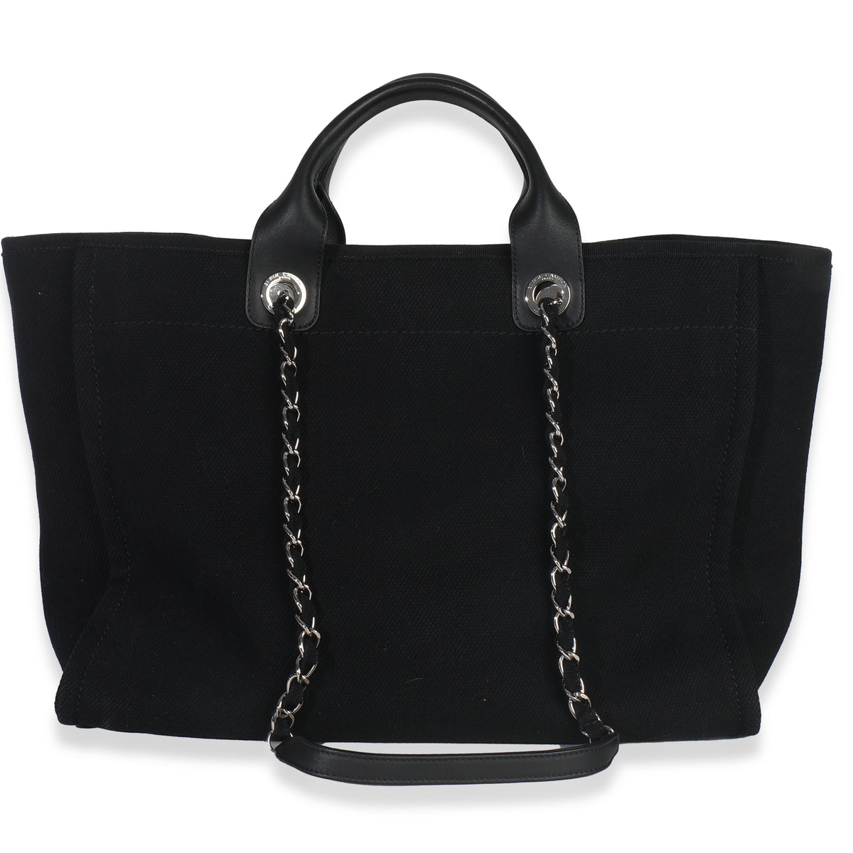 Black Canvas Pearl Medium Deauville Tote