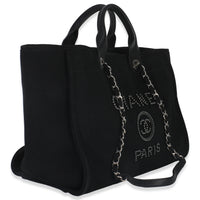 Black Canvas Pearl Medium Deauville Tote