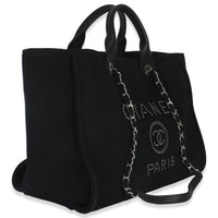Black Canvas Pearl Medium Deauville Tote