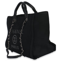Black Canvas Pearl Medium Deauville Tote