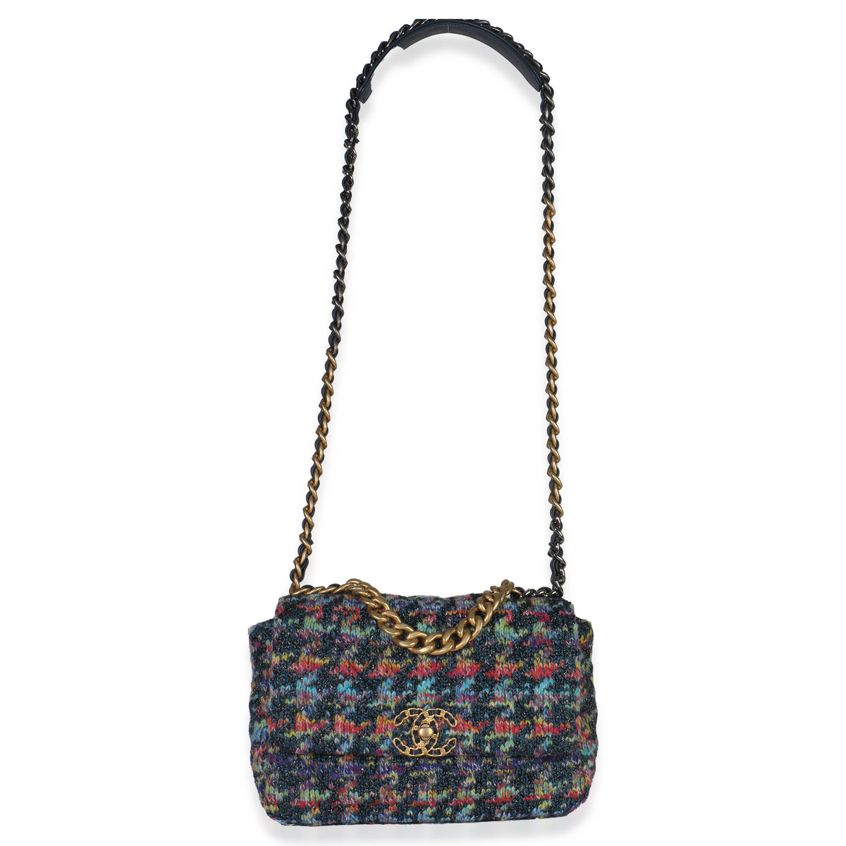 Multicolor Wool Tweed Medium Chanel 19 Flap Bag