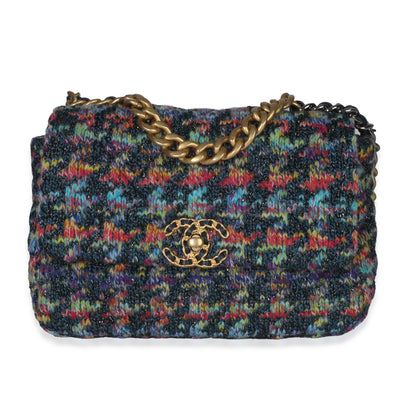 Multicolor Wool Tweed Medium Chanel 19 Flap Bag
