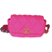 Fuchsia Quilted Jersey Chanel 19 Waist Bag