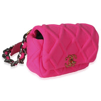 Fuchsia Quilted Jersey Chanel 19 Waist Bag