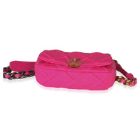 Fuchsia Quilted Jersey Chanel 19 Waist Bag