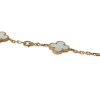 Yellow Gold Mother Of Pearl Vintage Alhambra Necklace