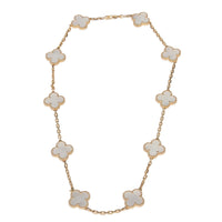 Yellow Gold Mother Of Pearl Vintage Alhambra Necklace