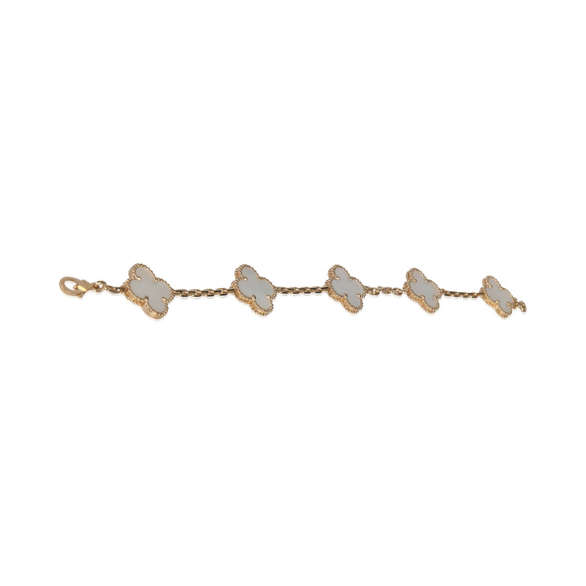 Yellow Gold Mother Of Pearl Vintage Alhambra Bracelet