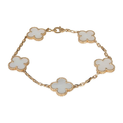 Yellow Gold Mother Of Pearl Vintage Alhambra Bracelet