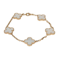 Yellow Gold Mother Of Pearl Vintage Alhambra Bracelet