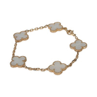 Yellow Gold Mother Of Pearl Vintage Alhambra Bracelet