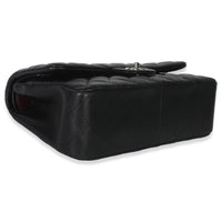 Black Quilted Lambskin Jumbo Double Flap Bag