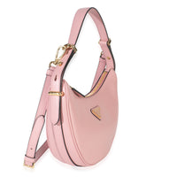 Pink Smooth Calfskin Arque Half Moon Hobo