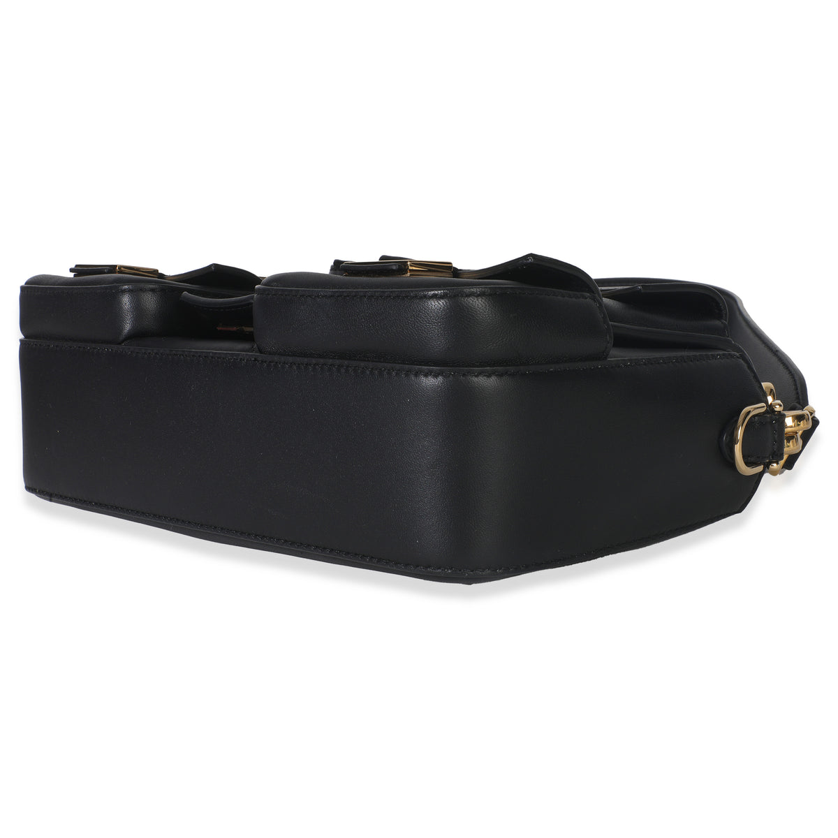Black Nappa Convertible Multipocket Baguette Bag