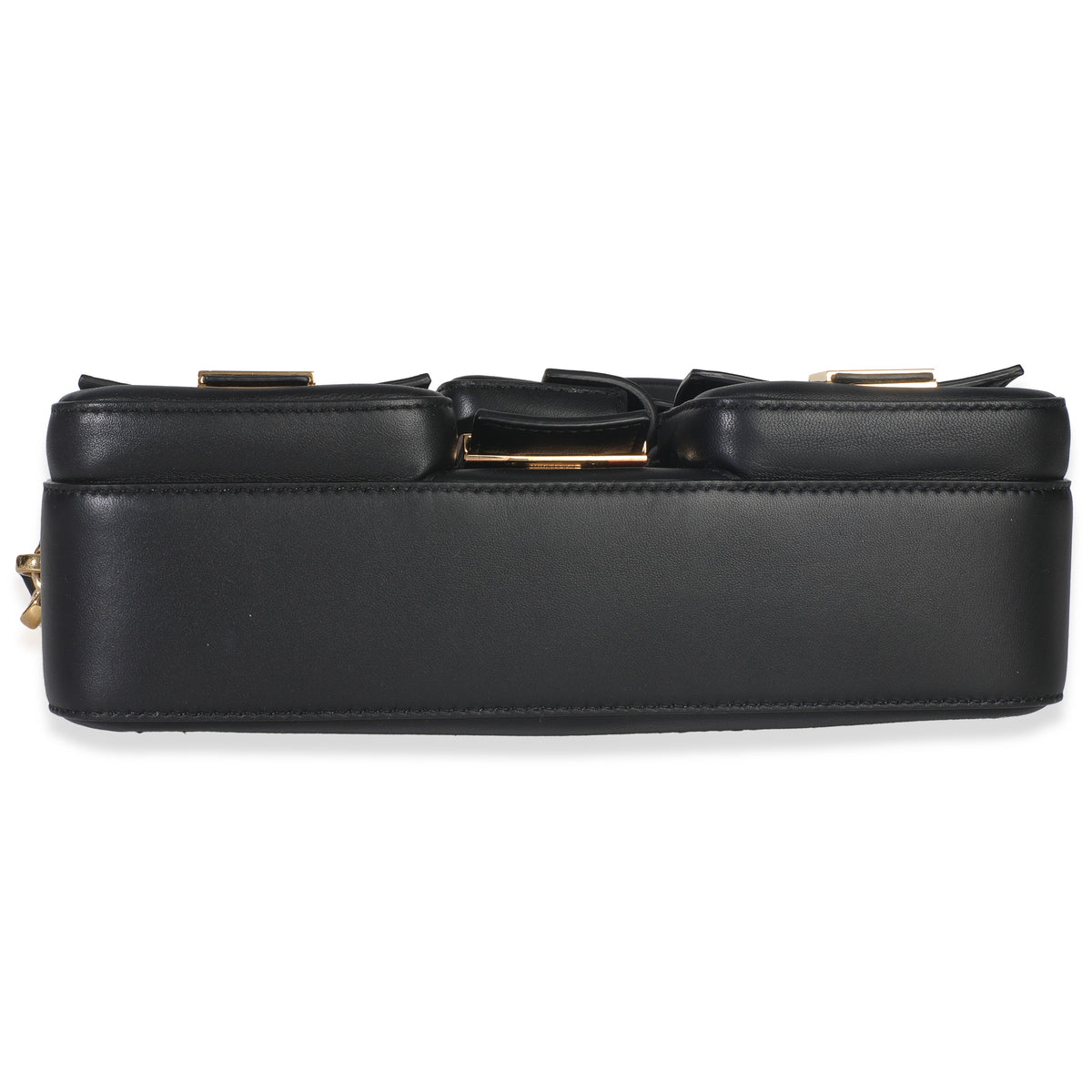 Black Nappa Convertible Multipocket Baguette Bag