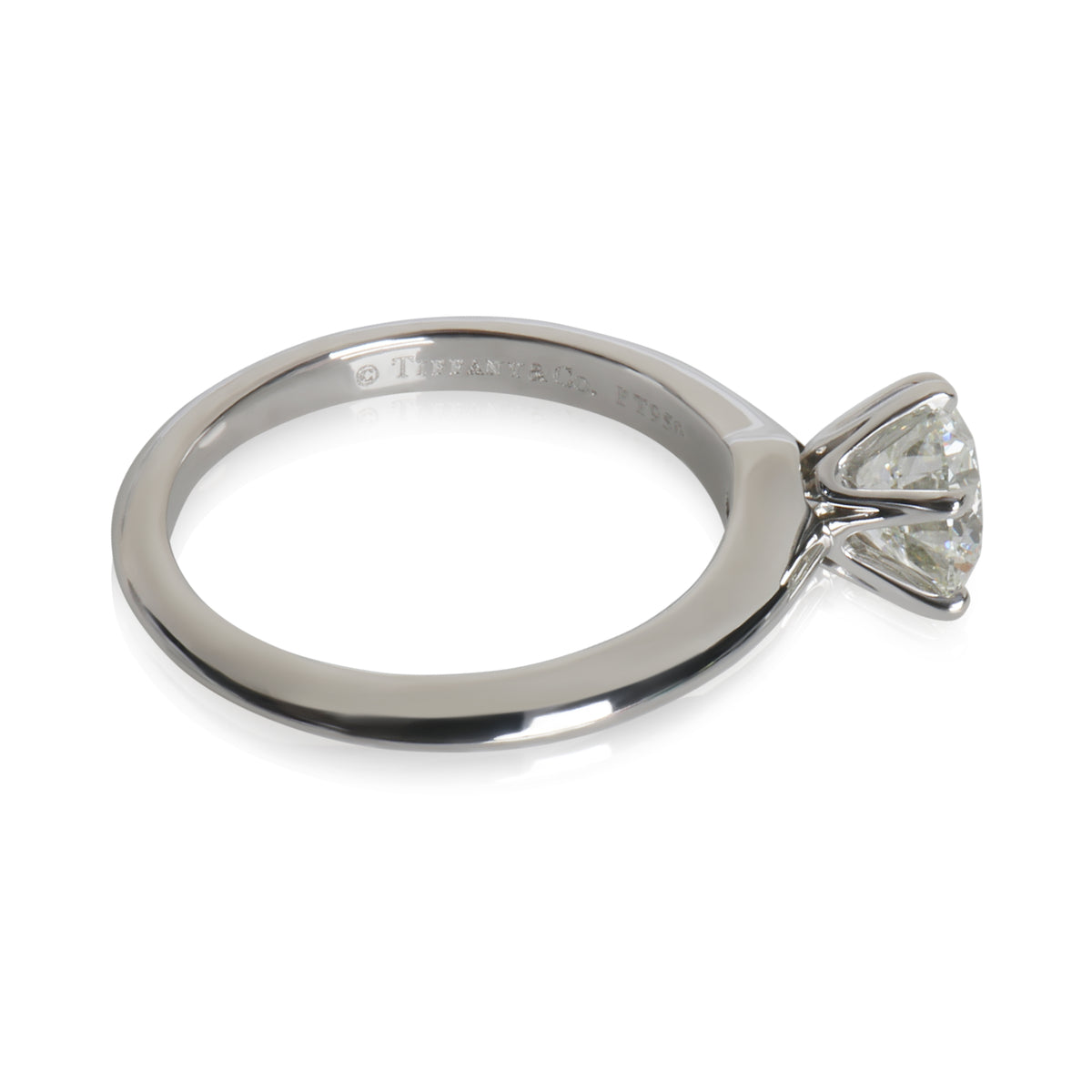 Tiffany & Co. 1.2 ct Round Brilliant Diamond Engagement Ring clasp