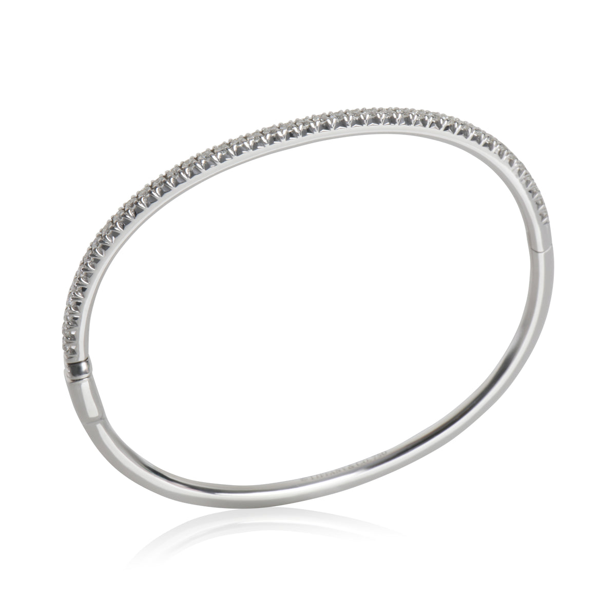 White Gold Diamond Metro Hinged Diamond Bracelet