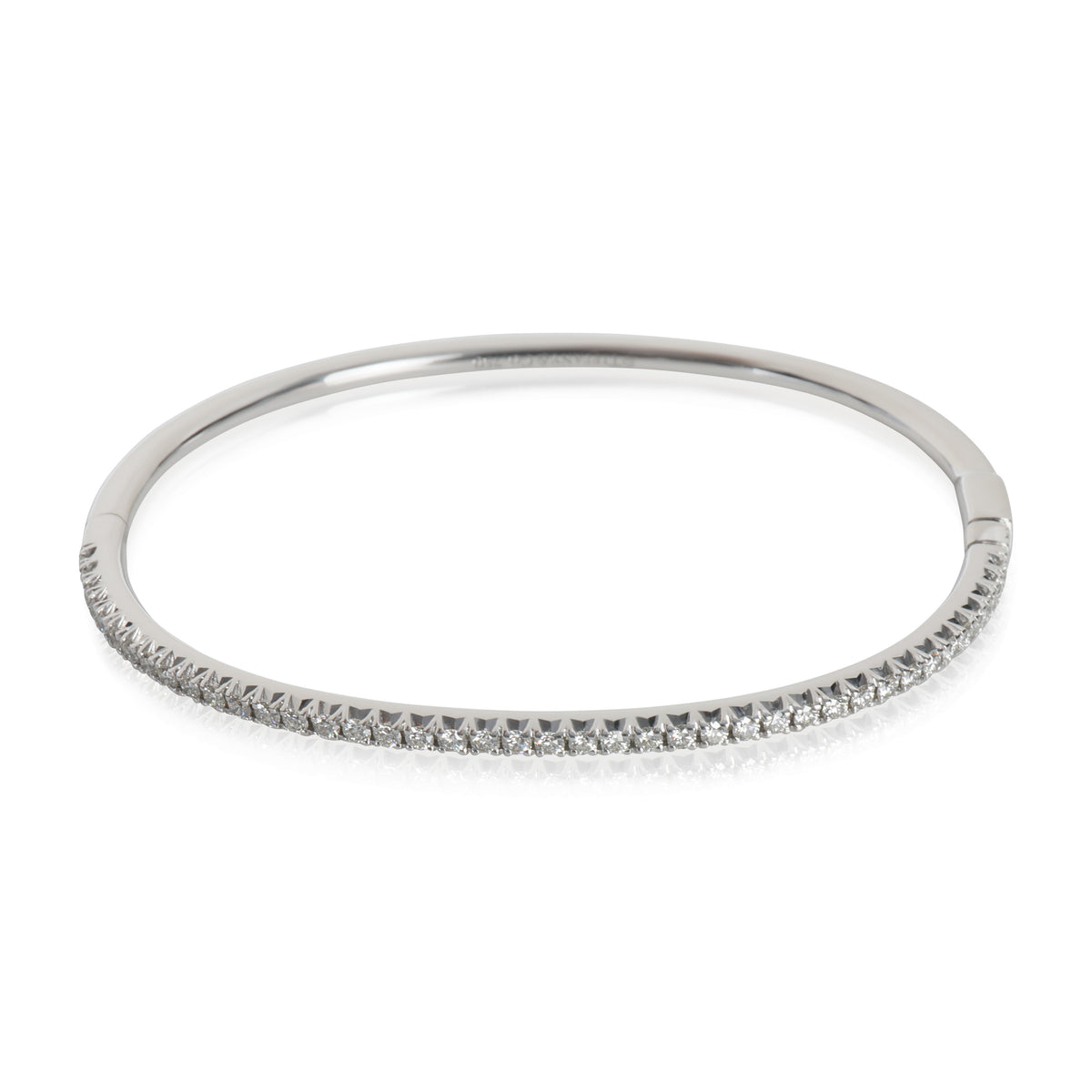 White Gold Diamond Metro Hinged Diamond Bracelet