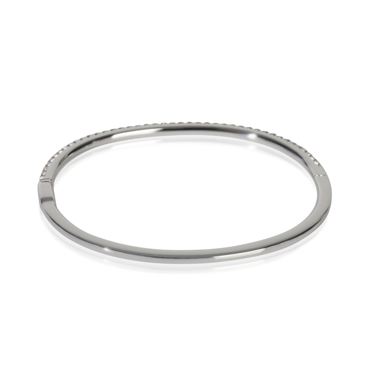 White Gold Diamond Metro Hinged Diamond Bracelet