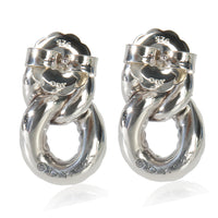 Sterling Silver Diamond Belmont Link Earrings