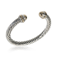 Yellow Gold & Sterling Silver  Cable Classic Bracelet