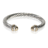Yellow Gold & Sterling Silver  Cable Classic Bracelet