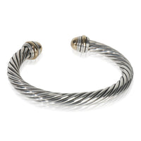 Yellow Gold & Sterling Silver  Cable Classic Bracelet