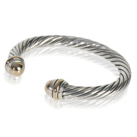 Yellow Gold & Sterling Silver  Cable Classic Bracelet