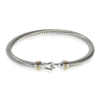 Yellow Gold & Sterling Silver  Cable Buckle Bracelet
