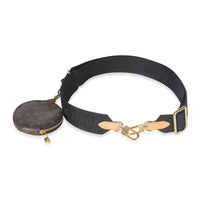 Black Jacquard Canvas Bandouliere Strap With Coin Purse