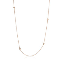 Rose Gold Diamond Elsa Peretti Diamond By The Yard Necklace